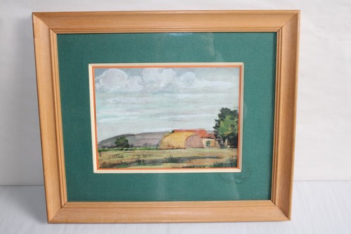 Ancien tableau dessin gouache - dessin,