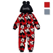 Pyjama Complet Disney MICKEY MOUSE En Polaire Un Pièce Enfant Avec Capuche 4731