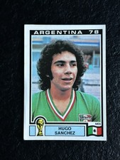STICKER PANINI ARGENTINA 78 - HUGO SANCHEZ - 184 - TRÈS BON ÉTAT - TRÈS RARE !