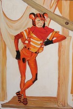 Tableau gouache vintage design
