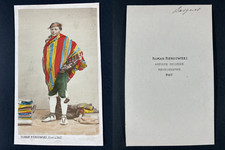 Béndowski, Pau, Costume régional du Pays basque Vintage cdv albumen print Tira