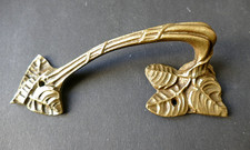 Poignée tiroir meuble Bronze 1900 Art Nouveau décor feuille rosier Era Majorelle