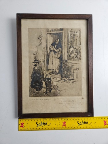 Ancienne gravure signé - gravure,