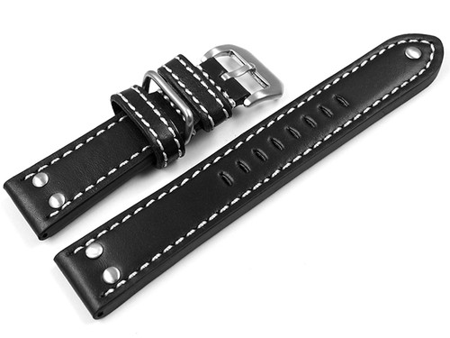 Bracelet montre cuir noir