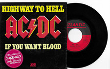 SP 45Tours 7" vinyl - AC/DC – Highway To Hell  etiquette juke box