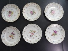 MEISSEN  6 Assiettes anciennes
