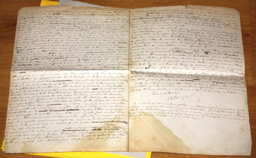 Grande lettre autographe avec - lettre,