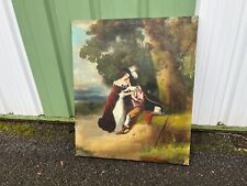 Tableau XIX romantique scènes galantes 83 x 70