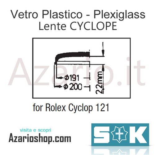 Vetro cyclope 121 - cyclope, rolex