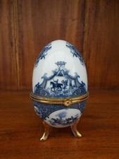 OEUF BOITE A BIJOUX PORCELAINE