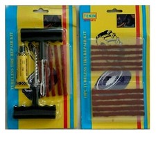 Kit de Réparation Pneu de 8pcs Tubeless Voiture Moto Auto Crevaison +10X Mèche