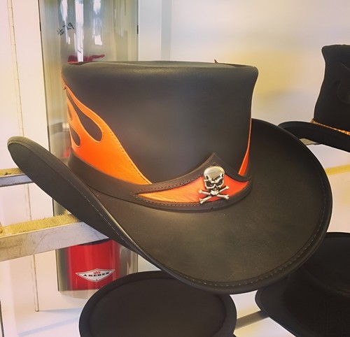 Chapeau haut forme - chapeau, cuir
