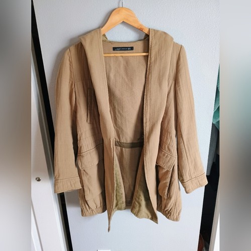Zara woman tan gauze - gauze, cotton