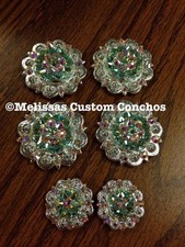 Western Saddle Set Of Conchos With Screws Bling