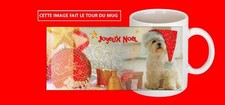 mug tasse ceramique petit chien noel avec prénom au choix réf 265