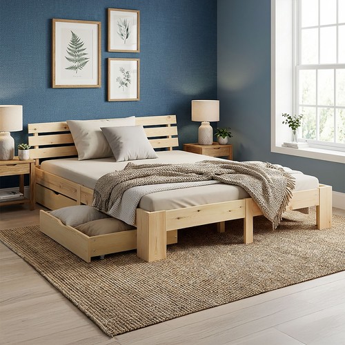 Cadre lit double 140x200 - de,