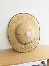 Chapeau colonial ancien en paille naturelle Style Aventurier 