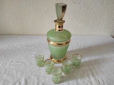 Ancien service à digestif  Carafe + 5 verres  Vintage