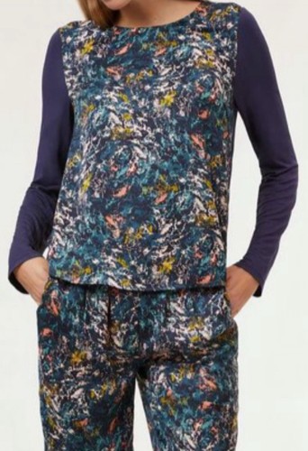 Top homewear manches longues - top,