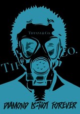  DEATH NYC Sérigraphie  tiffany bleu pop street art 32x45 no banksy 