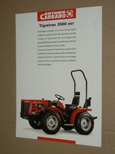 Prospectus Tracteur CARRARO TIGRETRAC 2500 HST trattore tractor traktor prospekt