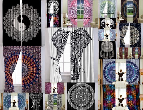 Mandala indien fenêtre rideau - mandala,