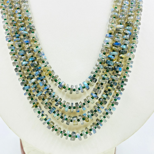 Collier brins perles disque - collier,