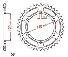 Roue a Chaîne Dents-42 pour Kawasaki VN 800 B Classic 96-05