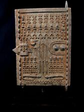 Art Africain Afrique Grande Porte en bronze Dogon sur Socle - 2 Kilos - 35,5 Cms