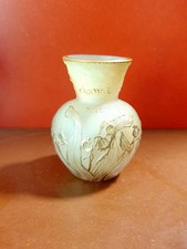 Daum Nancy Croix de Lorraine Petit vase parlant " Je charme tout" Fleurs Muguet 