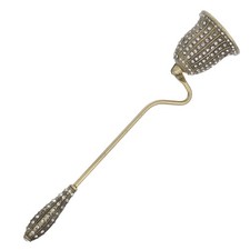  Éteignoir à Bougie en Alliage de Zinc avec Manche Long et Strass Incrustés -