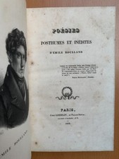 Poésies posthumes et inédites d'Emile Roulland - 1838