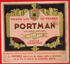 Etiquette dorée  Vin doux