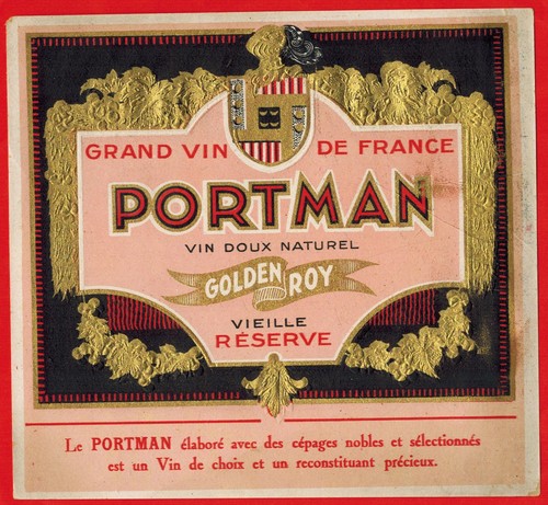 Etiquette dorée vin - vin, doux