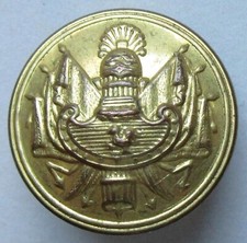 Bouton en métal doré Officier Général de l'Armée Française, au coq de 25 mm