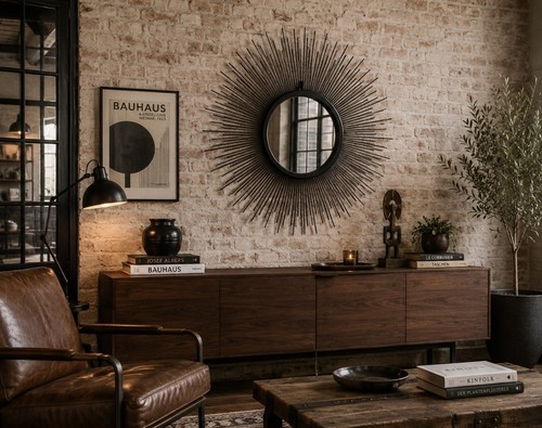 Miroir soleil vintage - , en