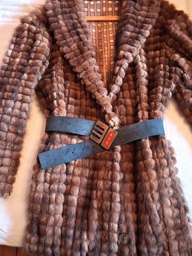 Manteau vison travaillé en - en,