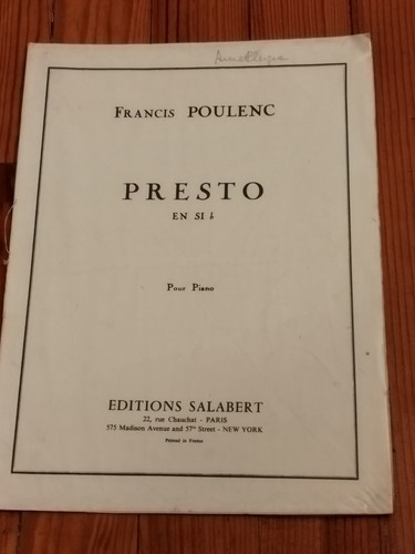 Partition francis poulenc - poulenc,