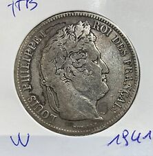 France - 5 francs 1841 W Louis-Philippe I en Argent 1830-1848 TTB