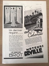 Publicité 1930 Miroir Brot / moteurs Deville aux colonies / Savon Yardley 2802