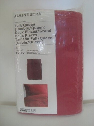 Ikea red duvet cover with - red,
