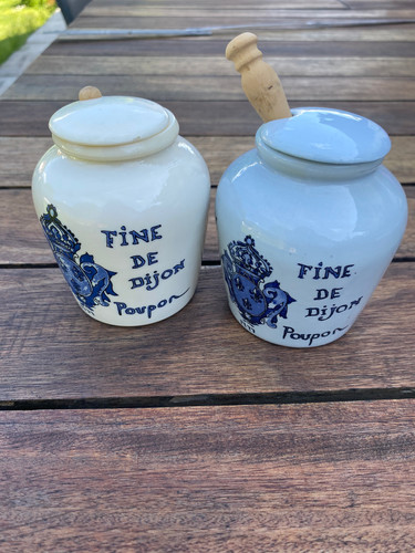 Lot deux pots moutarde - de,