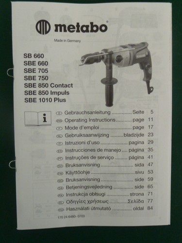 Metabo hammer drill - drill, driver