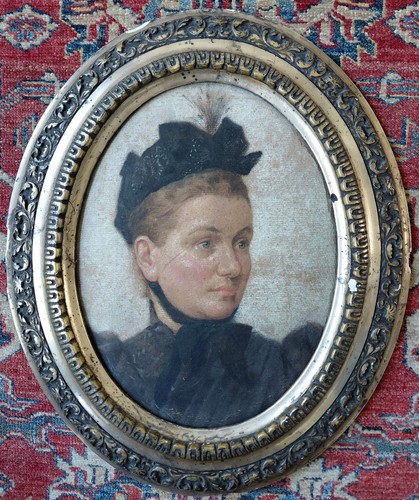 Portrait pastel encadre - au,