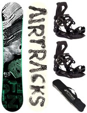 Set de Snowboard AIRTRACKS Steezy Rocker + Fixation Étoile Ou Master + Sac / 145