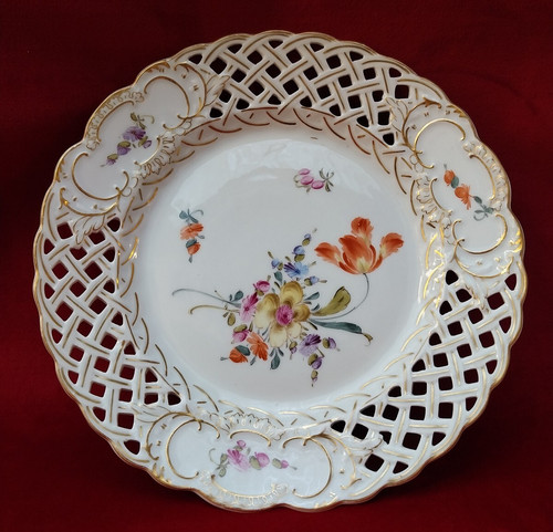 Assiette saxe porcelaine - assiette,
