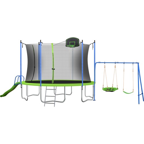 12ft trampoline with swing and - with,