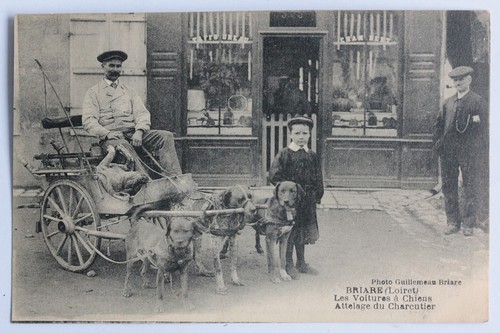Cpa loiret briare les - les, voitures