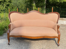 Banquette Canapé Louis Philippe  en état correct - Noyer massif