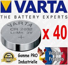 Lot de 40 piles CR2032 VARTA Lithium 3V - Disponible aussi modèle : LR6 ou LR03